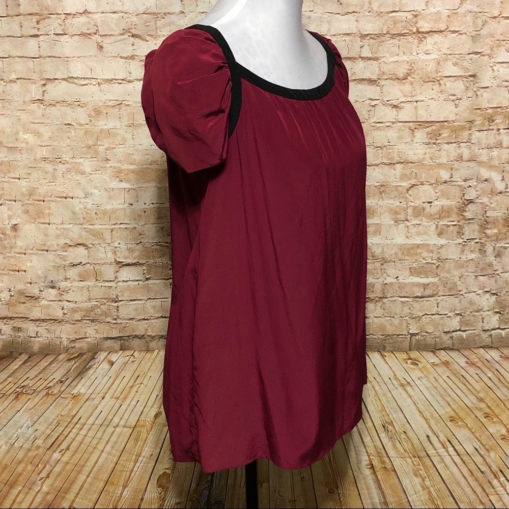 Cynthia Steffe Silk Cap-Sleeve Blouse - Picture 3 of 8